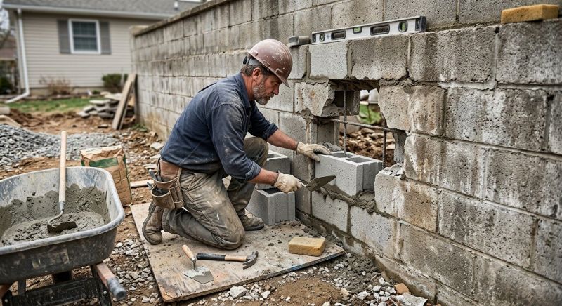 Block Wall Repair in Birch Run, MI