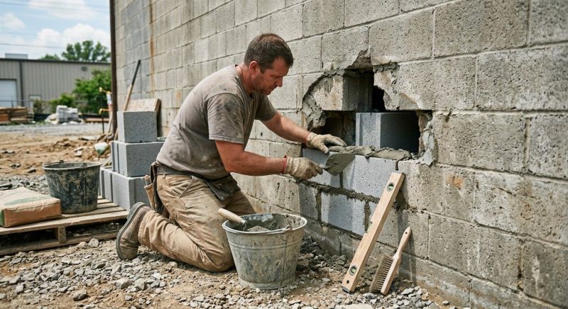 Block Wall Repair in Grand Blanc, MI
