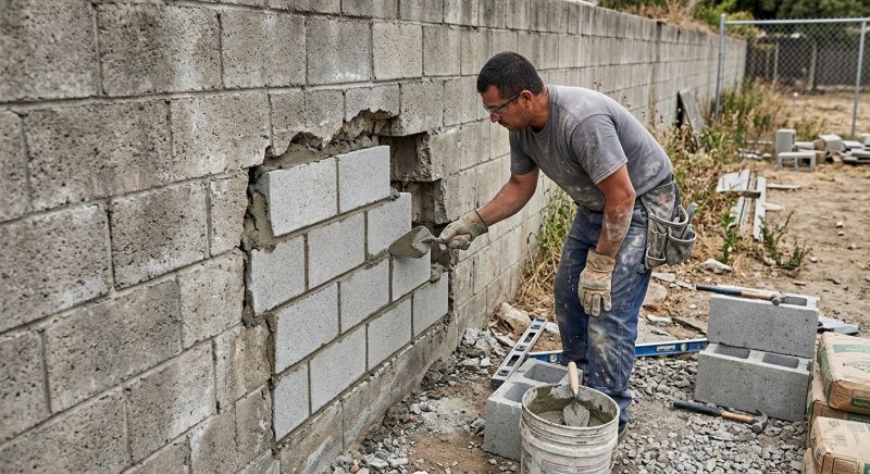 Block Wall Repair in Metamora, MI