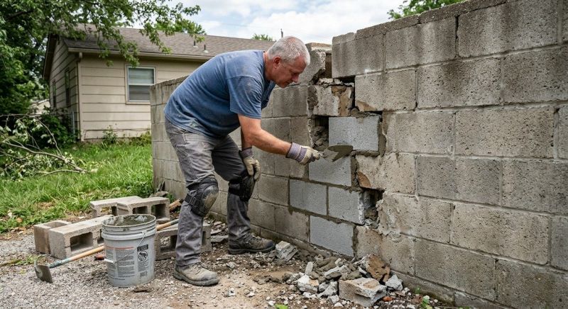 Block Wall Repair in Owosso, MI