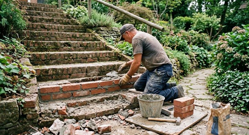 Brick Stairs Repair in Genesee County, MI