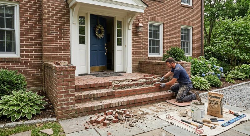 Brick Stoop Repair in Flint, MI