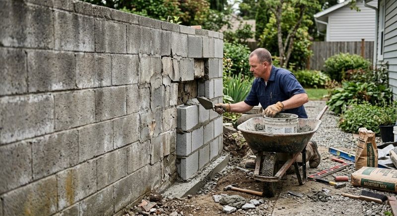 Cinder Block Repair in Flint, MI