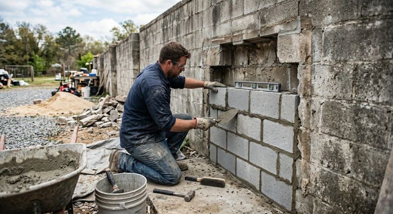 Concrete Block Repair in Davison, MI