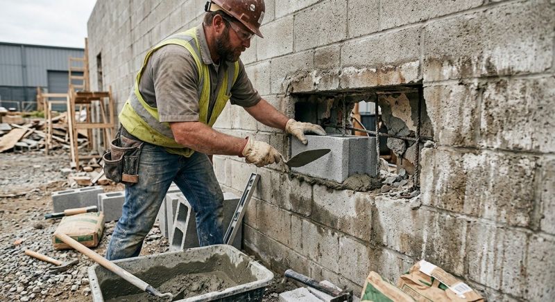 Concrete Block Repair in Flint, MI