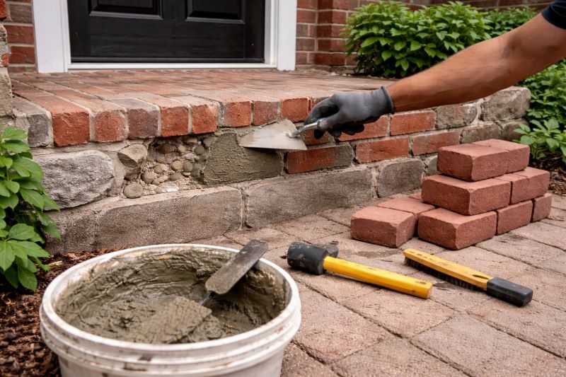 Entryway Brick Repair in Flint, MI