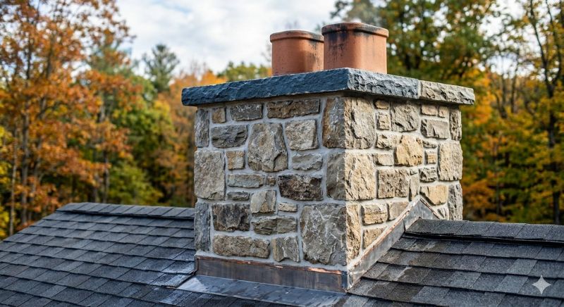 Stone Chimney Installation in Metamora, MI