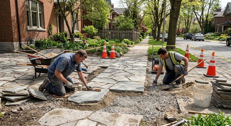 Stone Walkway Repair in Flint, MI