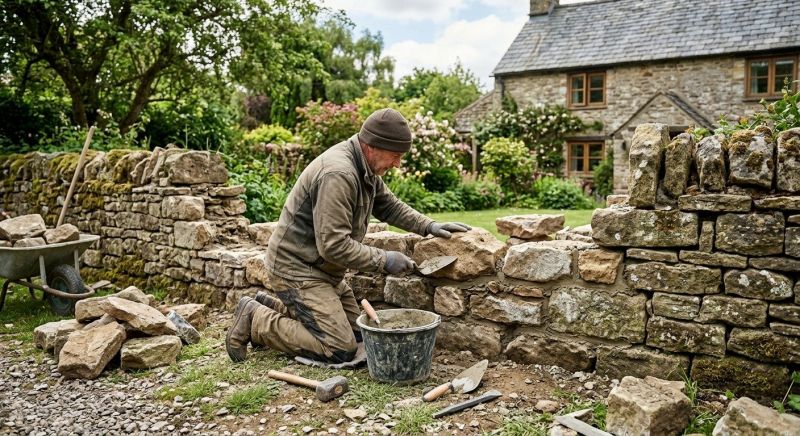 Stone Wall Repair in Goodrich, MI