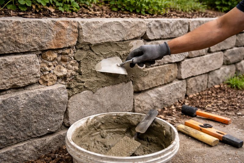 Stone Wall Repair in Swartz Creek, MI